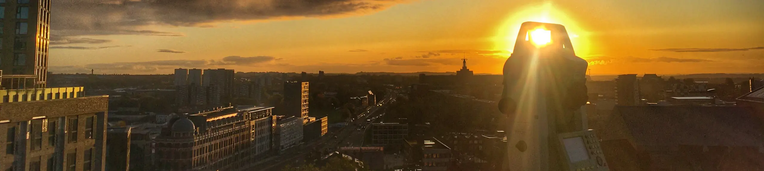 A building survey being completed in Leeds A building survey being completed in Leeds